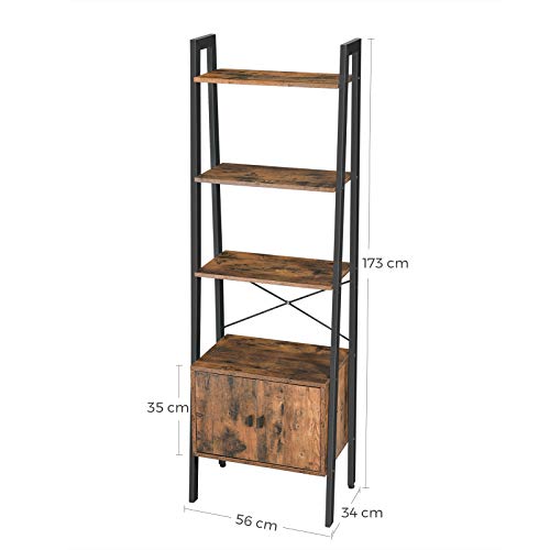 Bogreol m. skab i industrielt design - Reol -