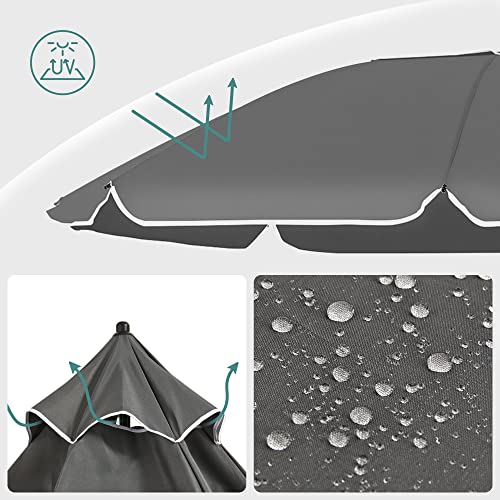 Strandparasol i sort - 160cm - Parasol -