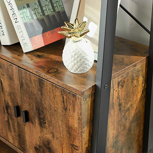 Bogreol m. skab i industrielt design - Reol -