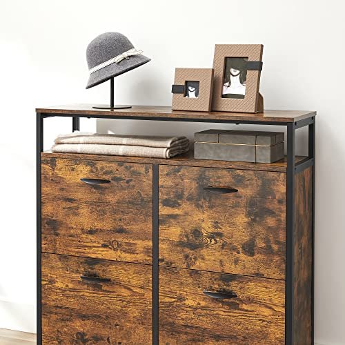 Skoskab med fire låger til opbevaring i vintage design - skoreol -