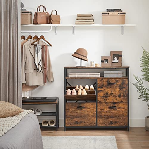 Skoskab med fire låger til opbevaring i vintage design - skoreol -
