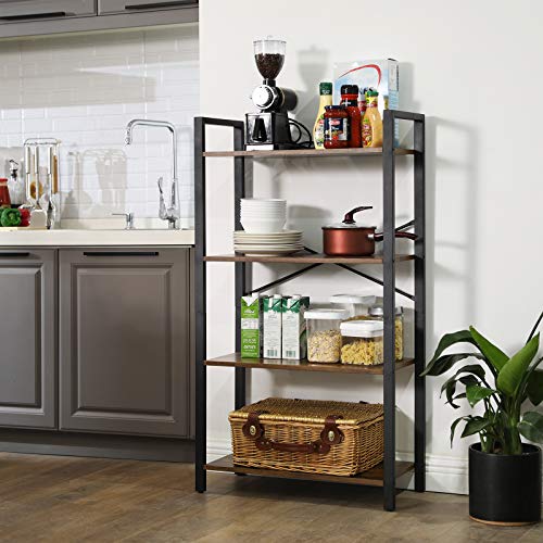 Bogreol m. 4 hylder i industrielt design - Reol -