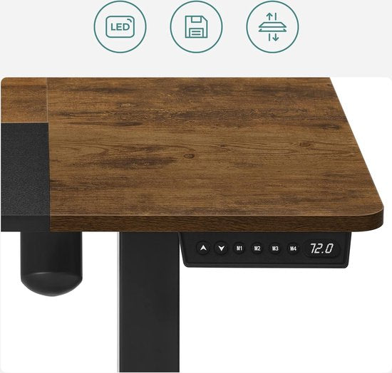 Skrivebord m. hæve/sænke funktion i vintage design - Skrivebord -
