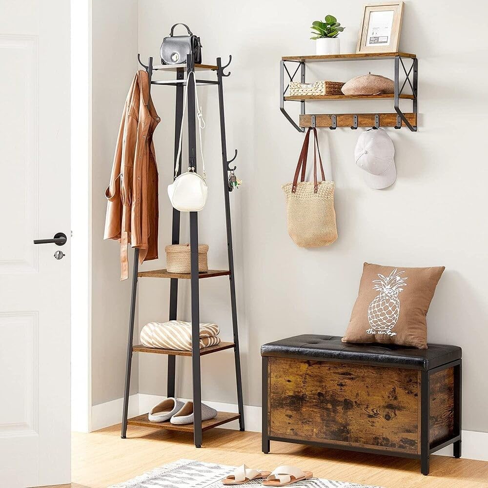 Stumtjener med 3 hylder i rustikt design - Stumtjener -