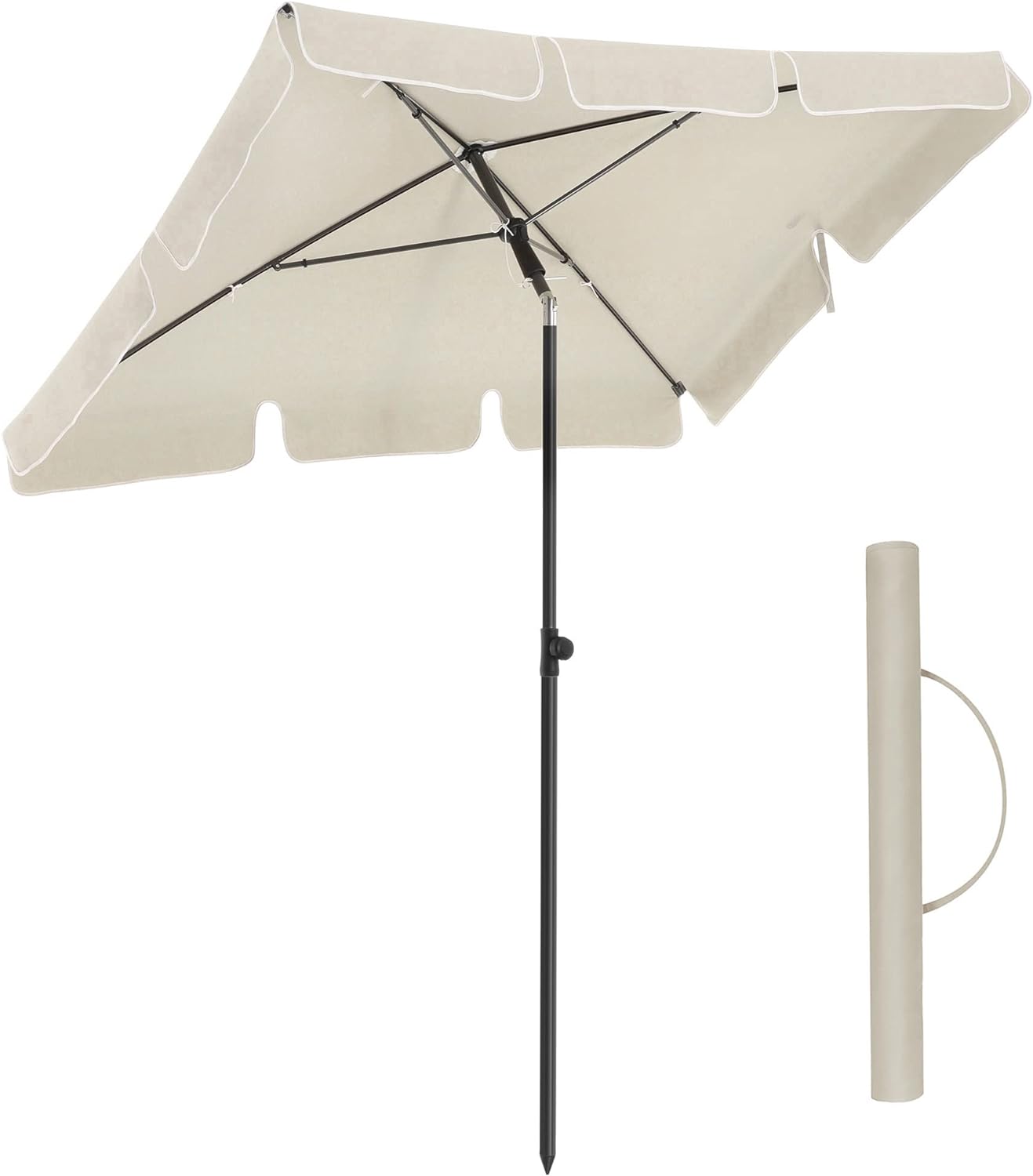 Altan parasol i hvid - 200x125cm - Parasol -