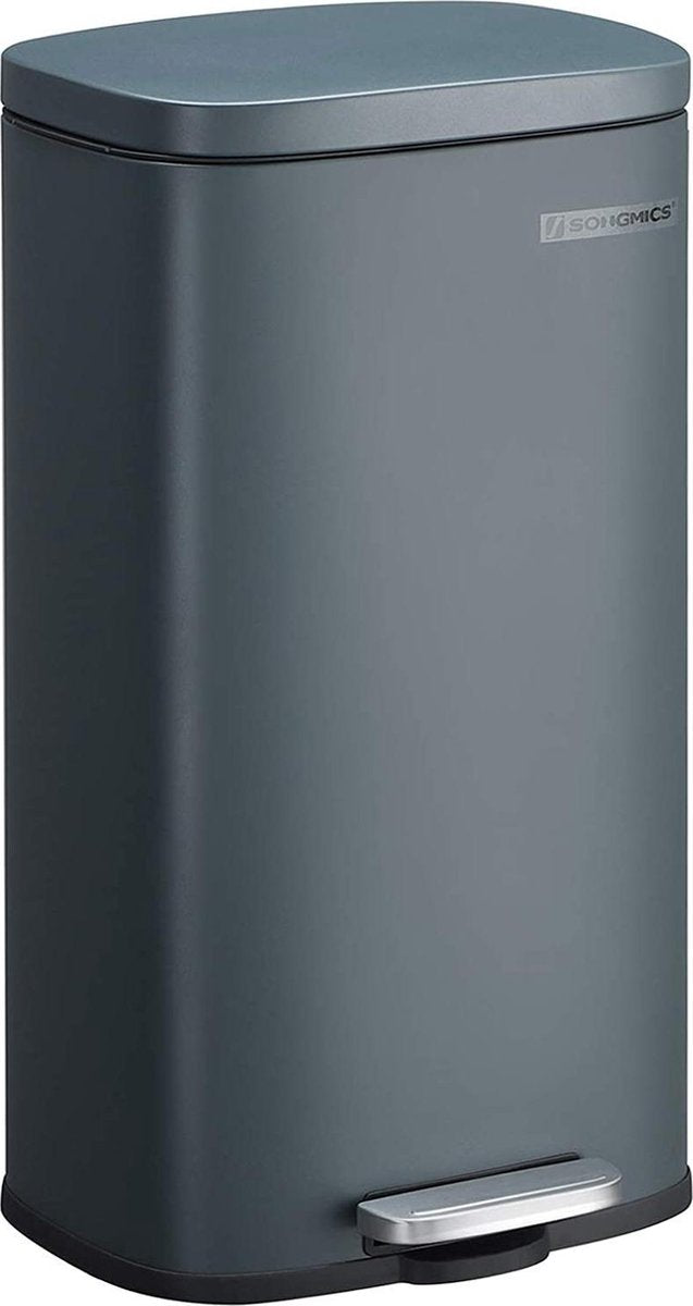 Pedalspand 30 liter - soft close låg - Grå - Relaxedliving.dk