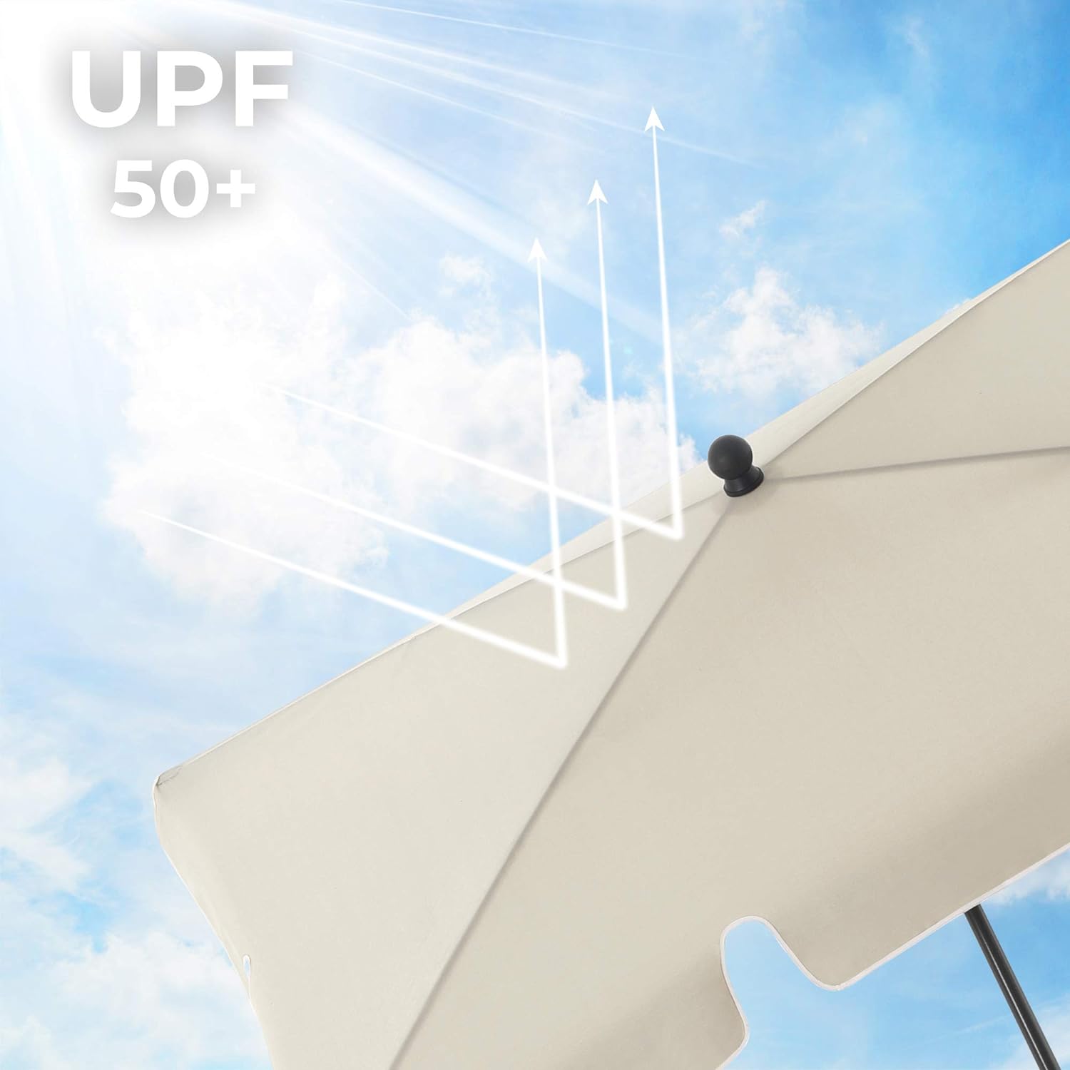 Altan parasol i hvid - 200x125cm - Parasol -