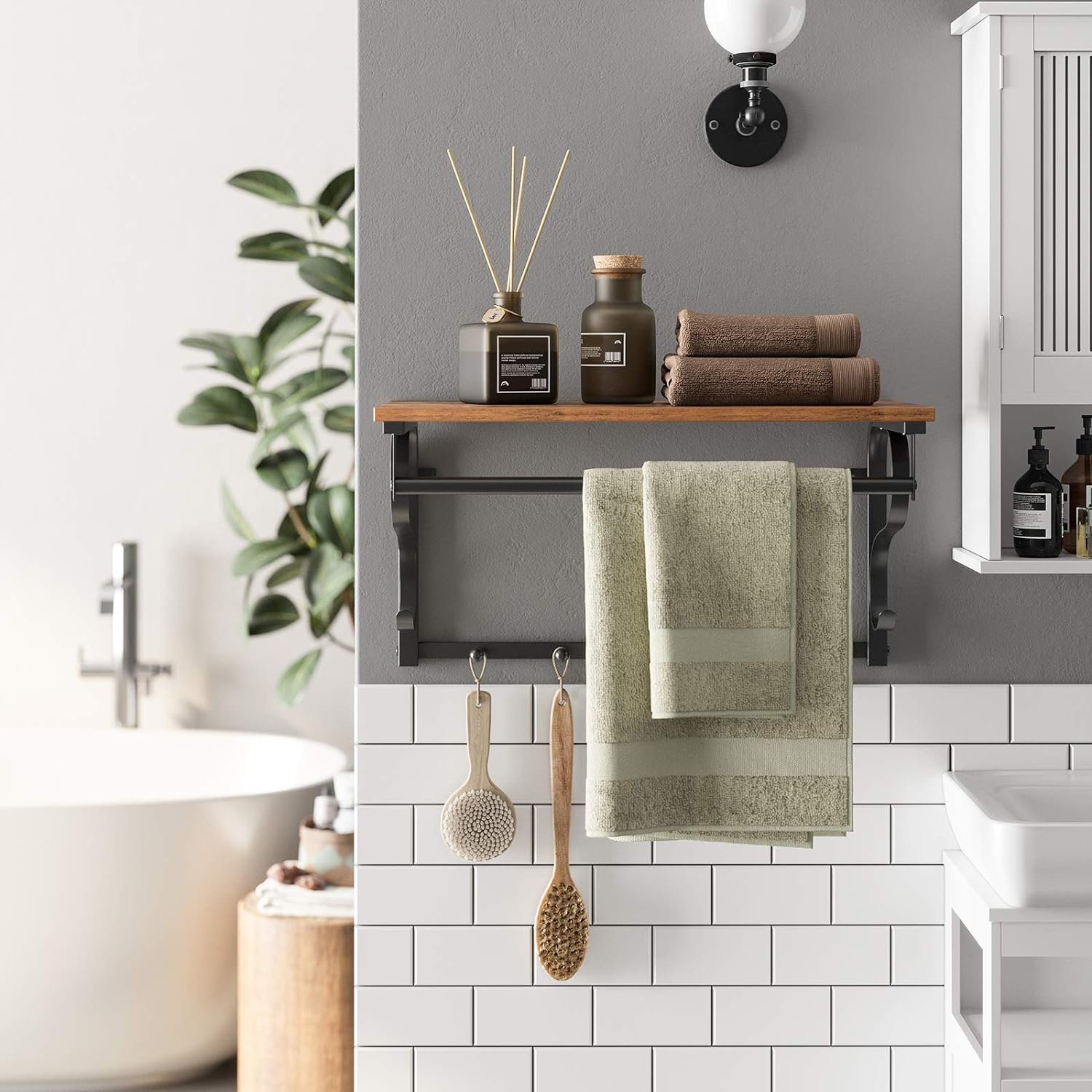 Garderope- og entrehylde - Rustikt design - Hylde -