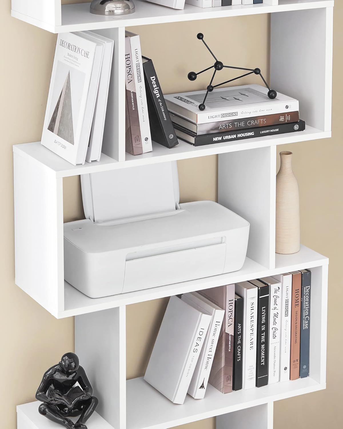 Reol i elegant hvidt design - 6 niveauer - Reol -