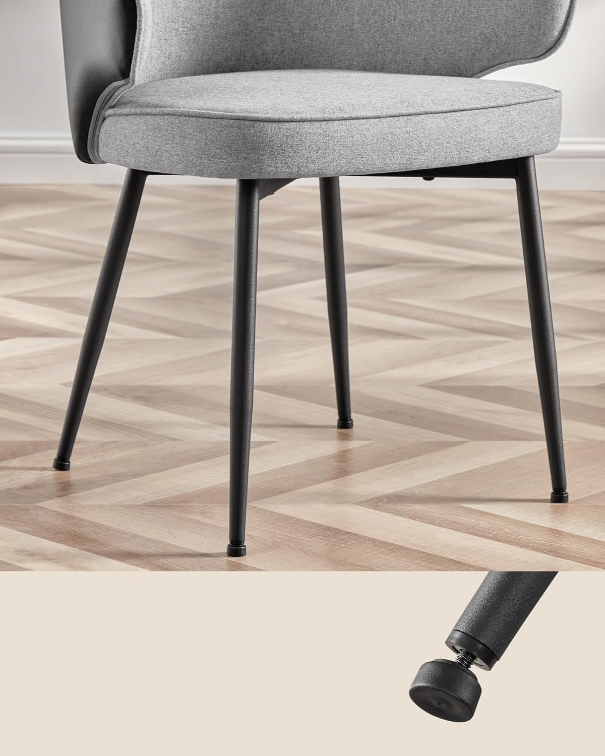 Moderne spisebordsstol i minimalistisk design - lysegrå - Spisebordsstole -