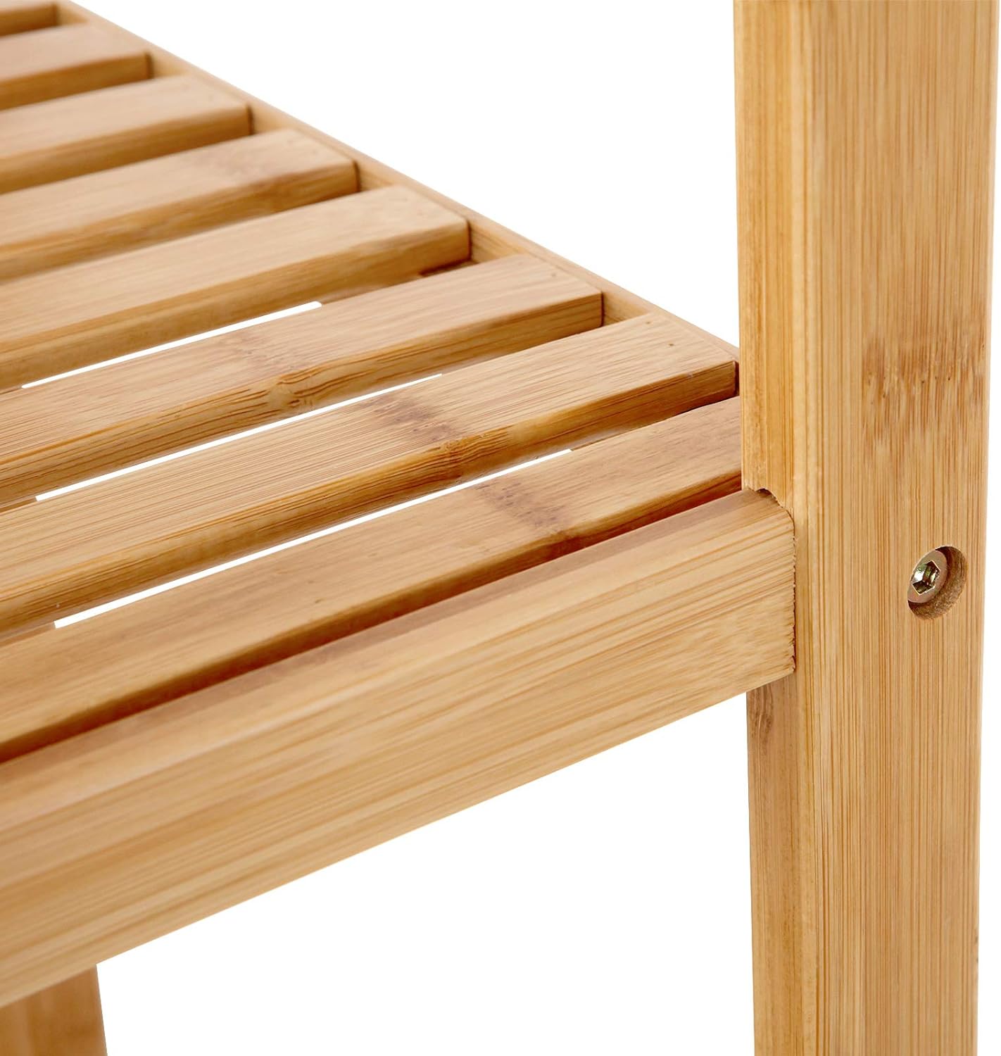 Badeværelsesreol i bambus 33 x 33 x 146 cm - Badeværelsesskab -