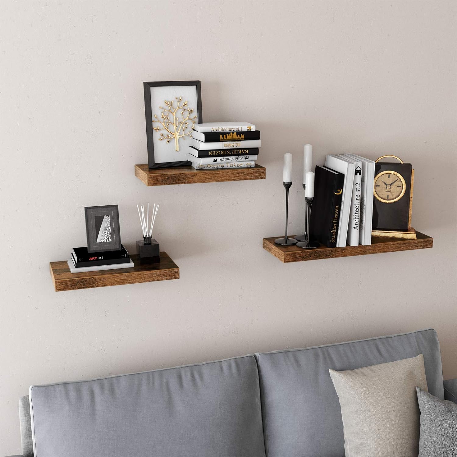 Svævehylde til væg 60 x 20 x 3,8 cm - Hylde -