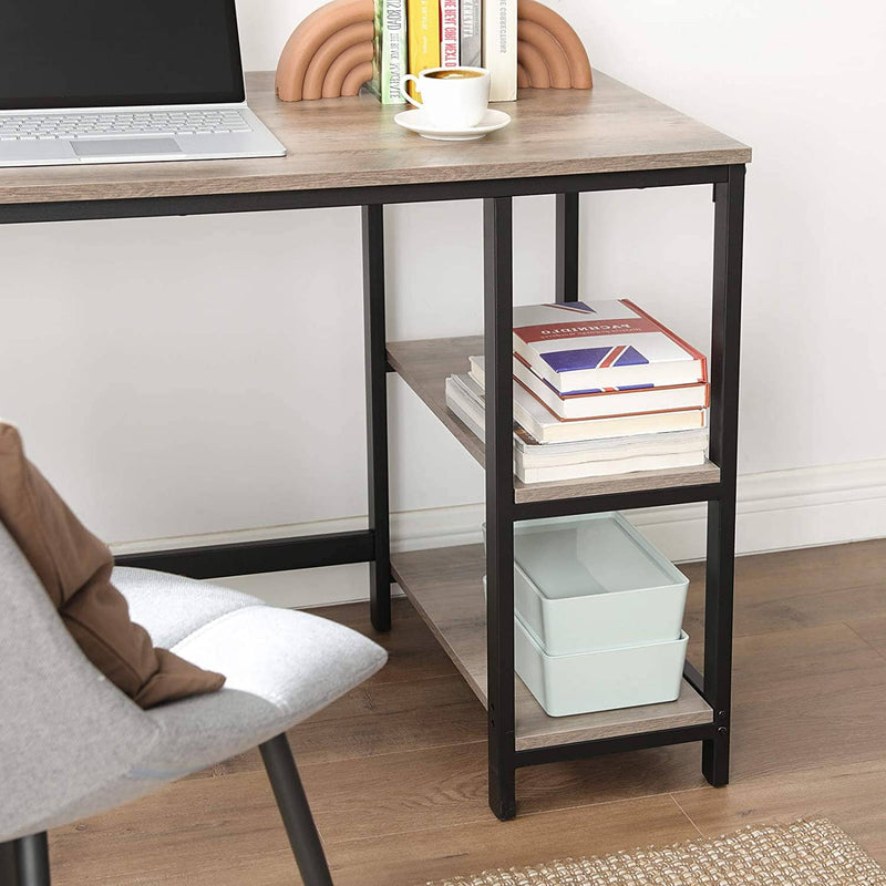 Hjørneskrivebord i moderne design m. hylder - Skrivebord -