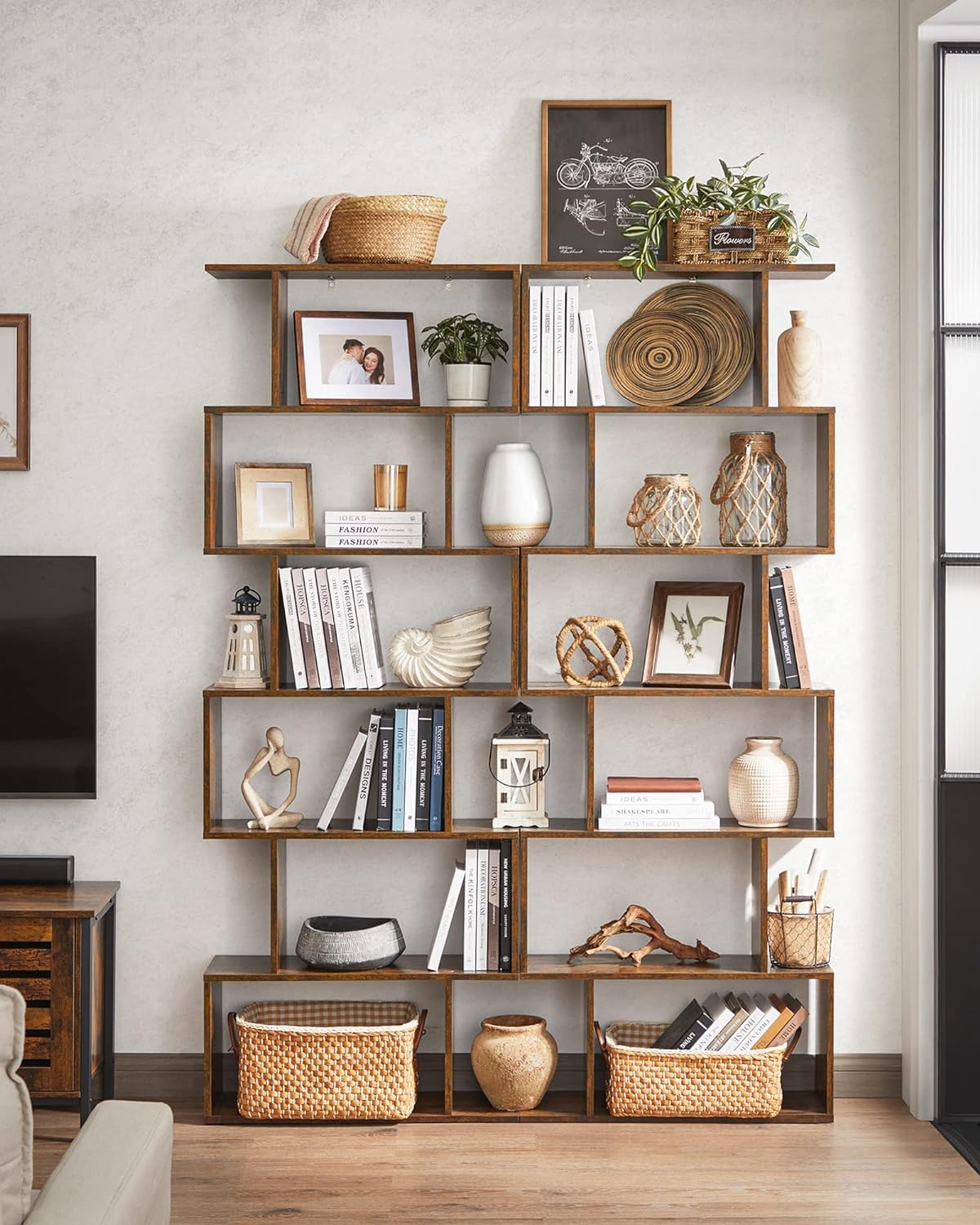 Reol i vintage design - 6 niveauer - Reol -