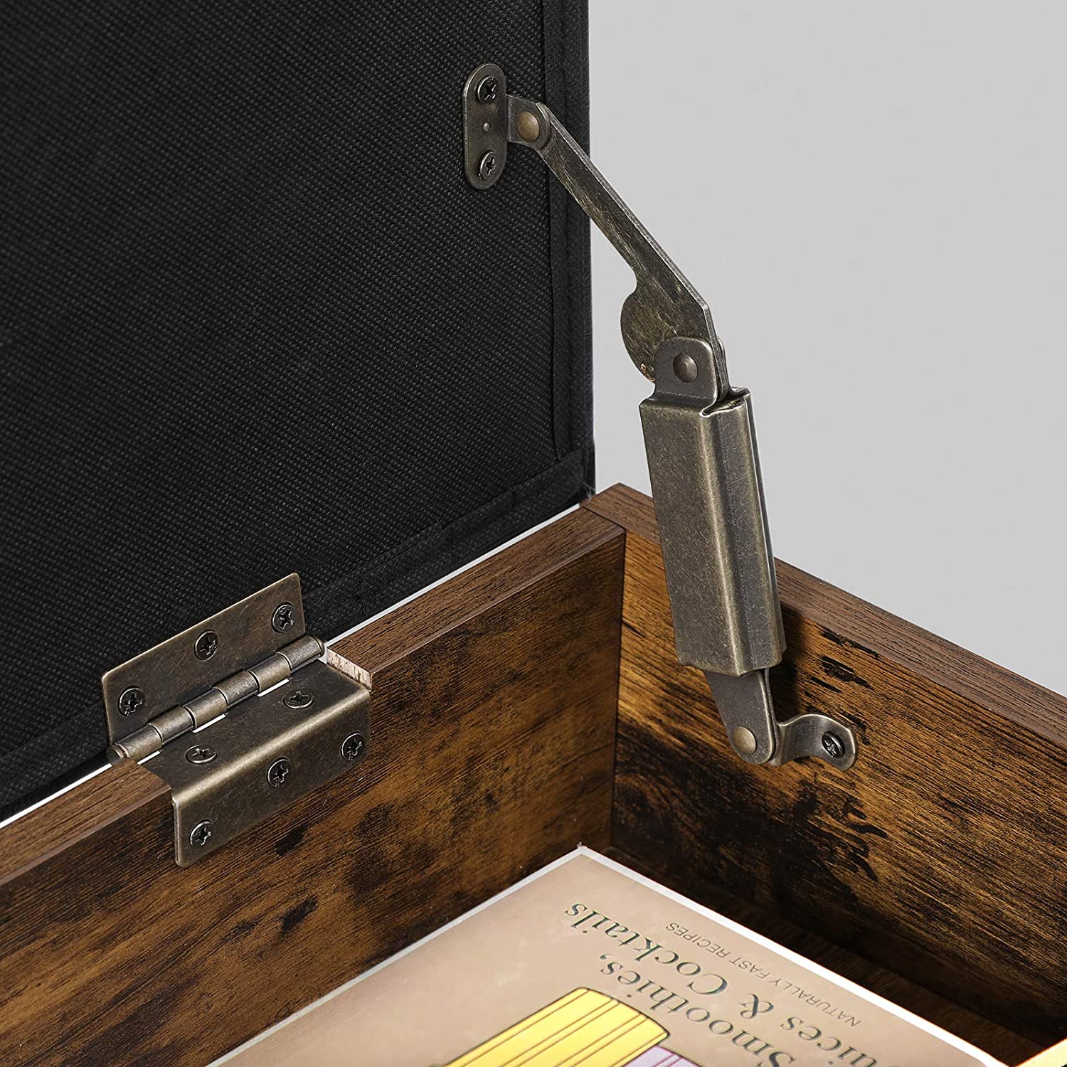 Skobænk med opbevaring i vintage design - skoreol -