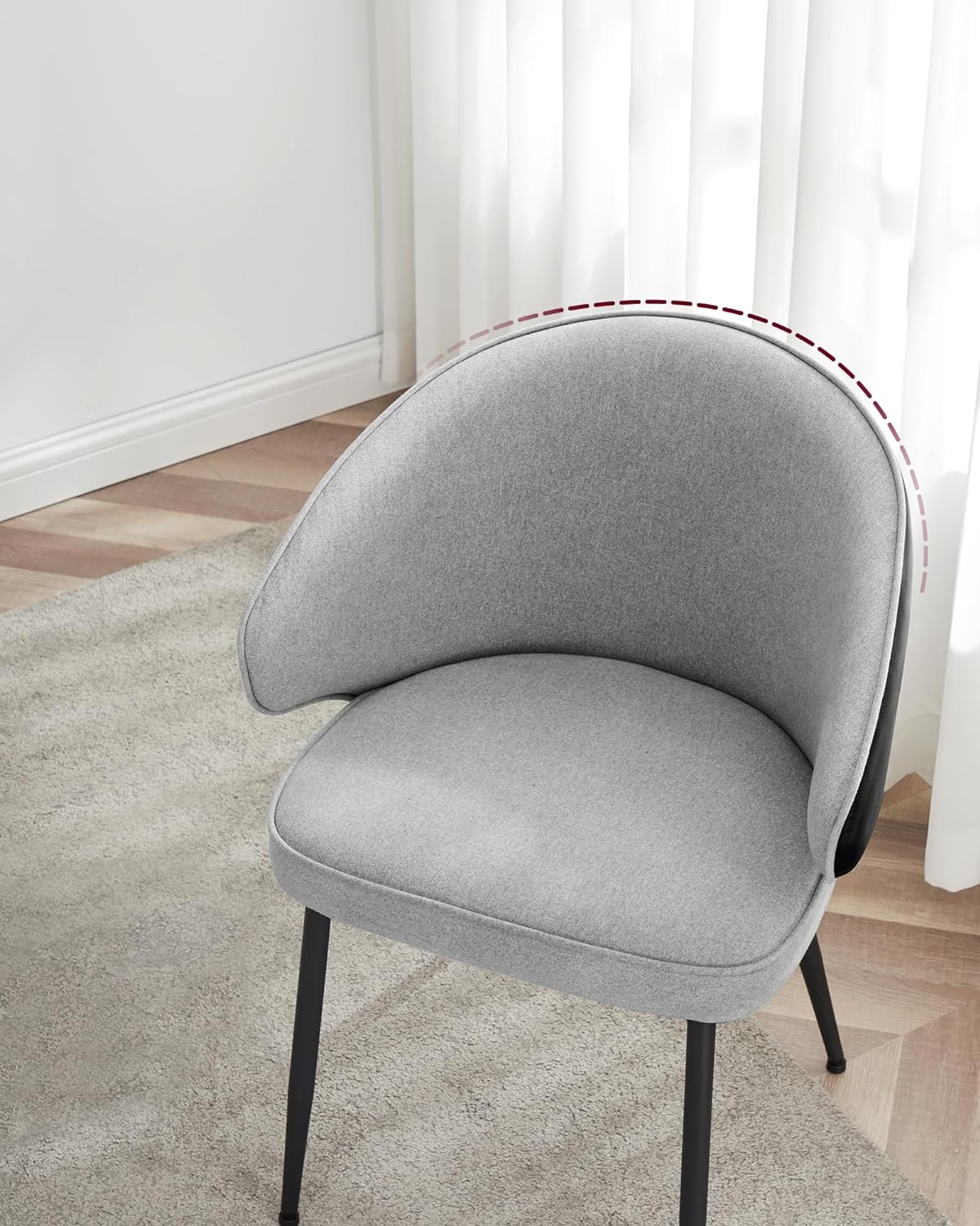 Moderne spisebordsstol i minimalistisk design - lysegrå - Spisebordsstole -