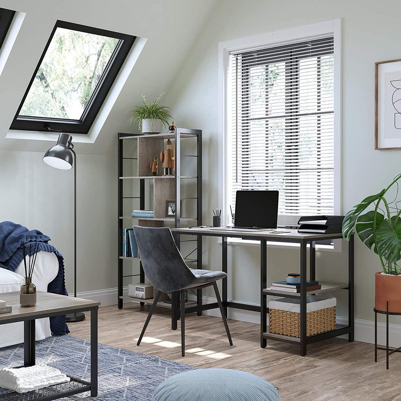 Skrivebord i enkelt moderne design m. hylder - Skrivebord -