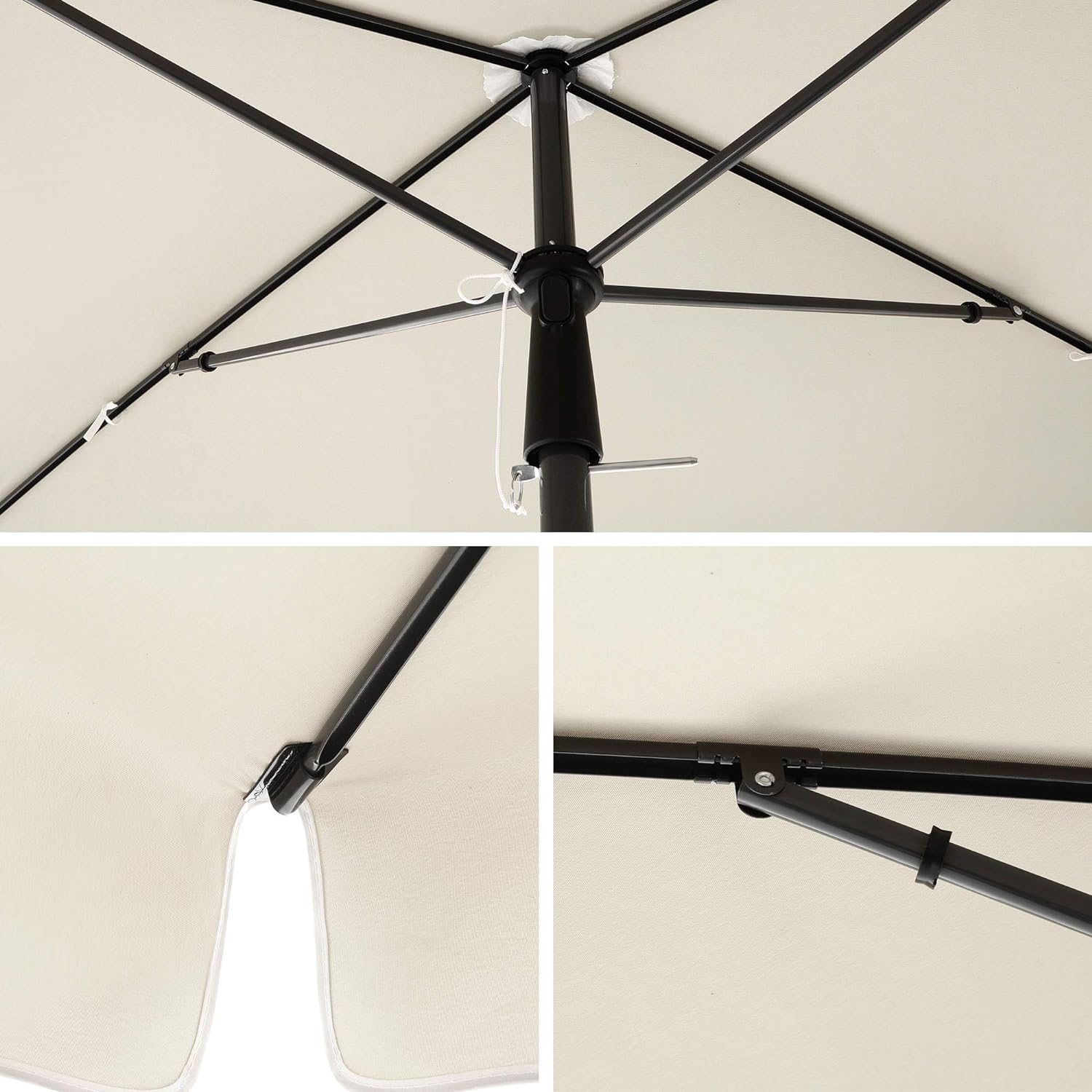 Altan parasol i hvid - 200x125cm - Parasol -