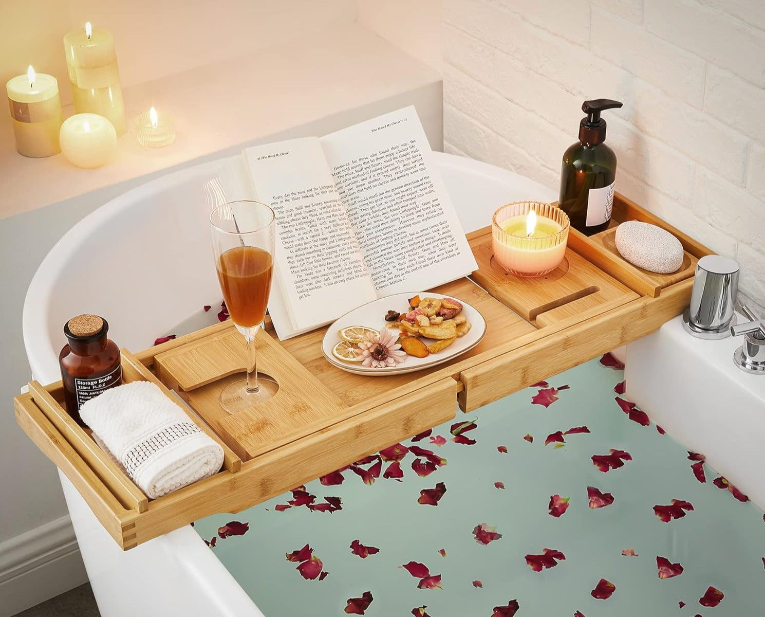 Bord til badekar - Bambus - Tilbehør til badeværelset -