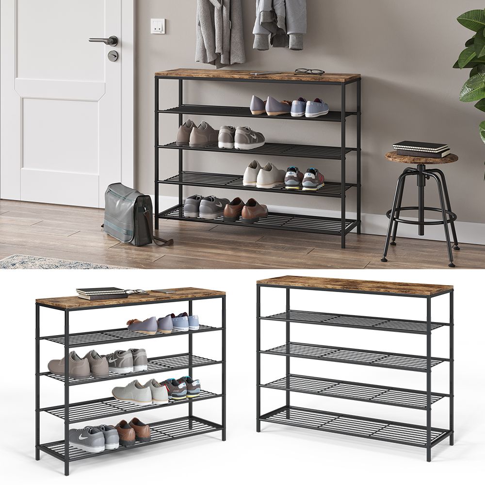 Skoreol i vintage design med 4 hylder - skoreol -