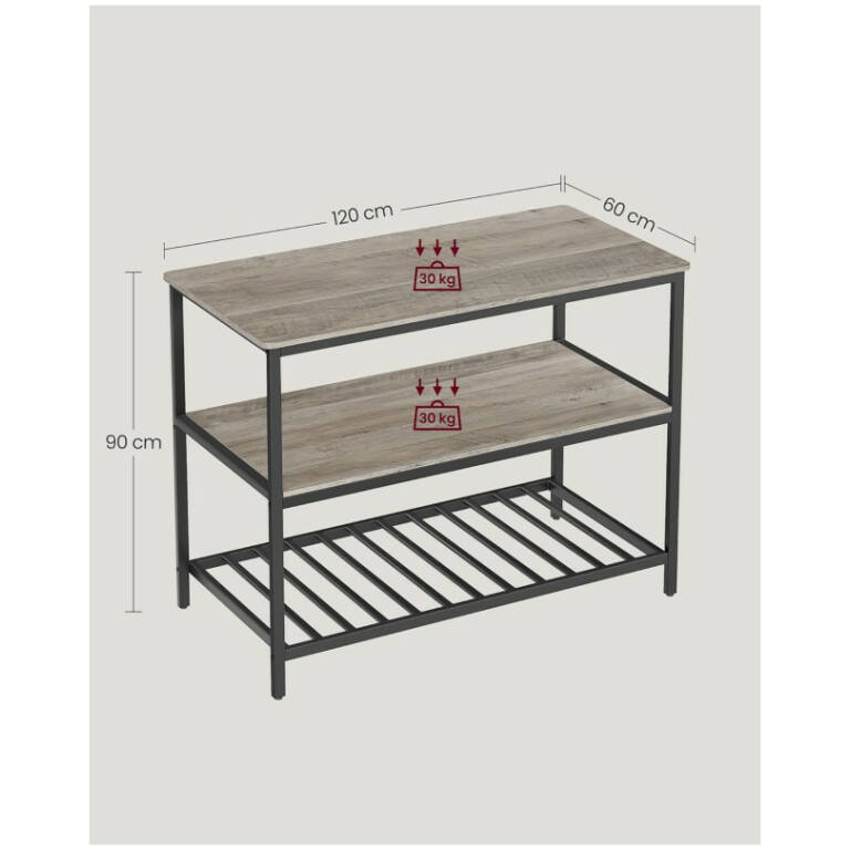 Fritstående køkkenø i industrielt design