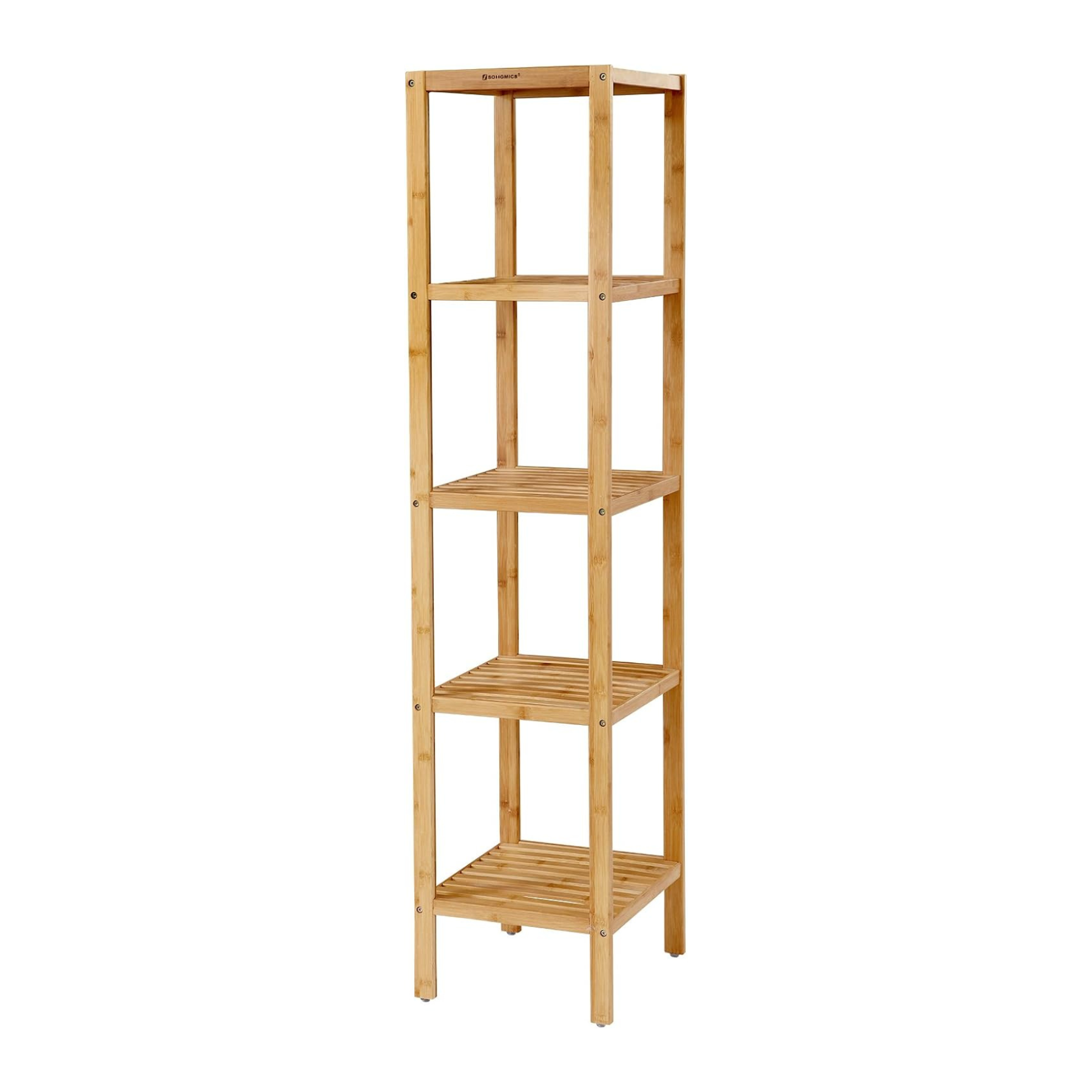 Badeværelsesreol i bambus 33 x 33 x 146 cm - Badeværelsesskab -