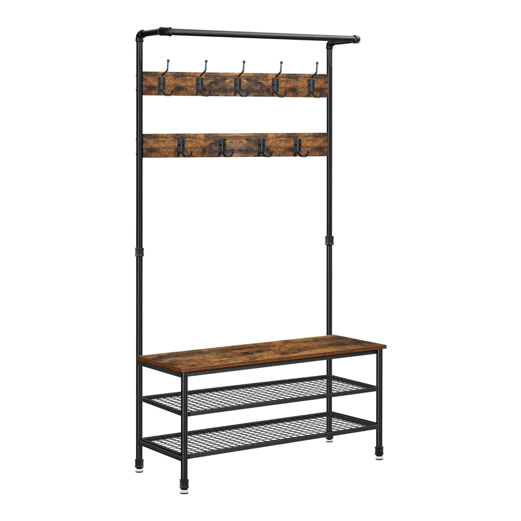 Skoreol og Garderobestativ 100 x 42 x 182 cm - skoreol -
