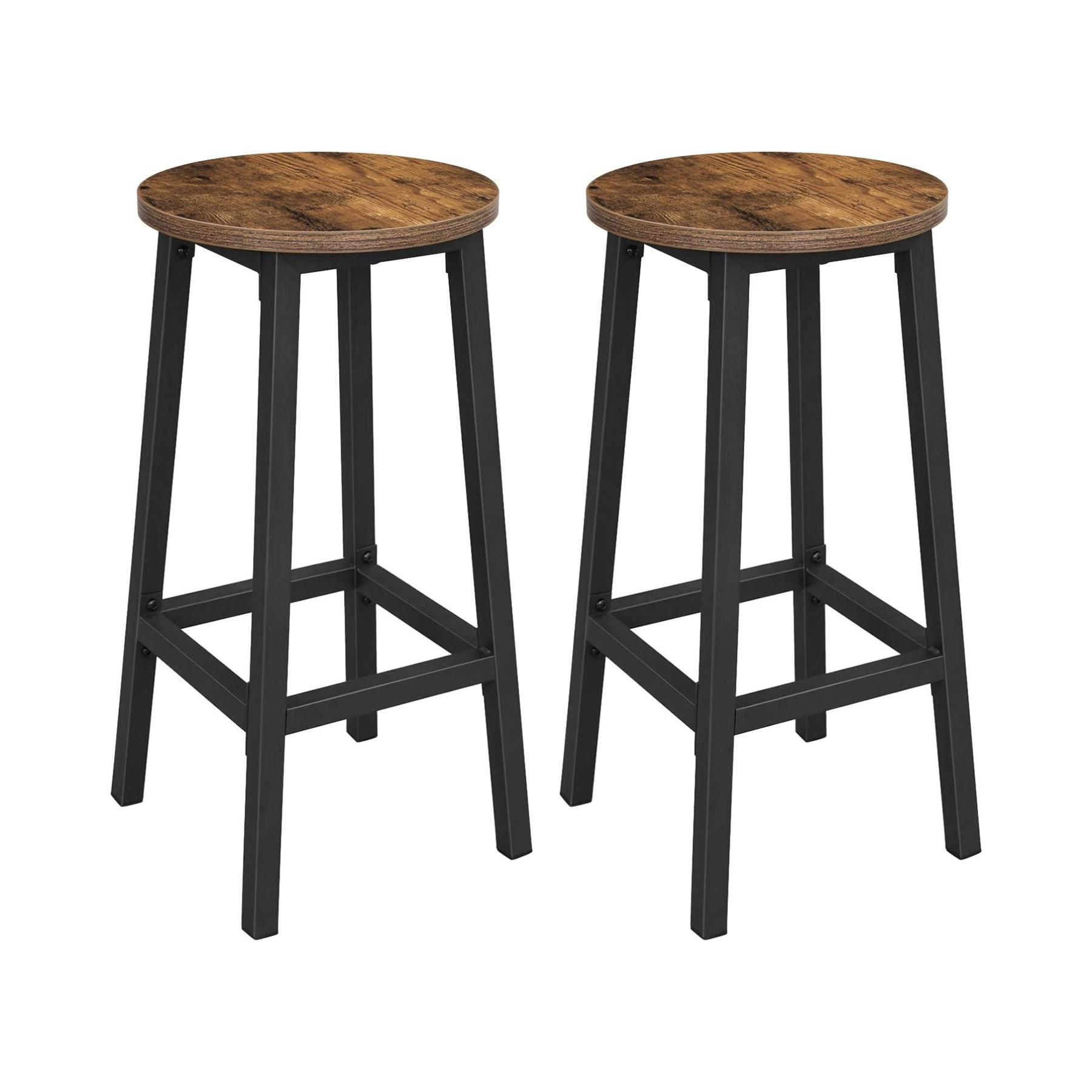Barstole, rutisk look - Sæt af 2 stk. - Bar set -