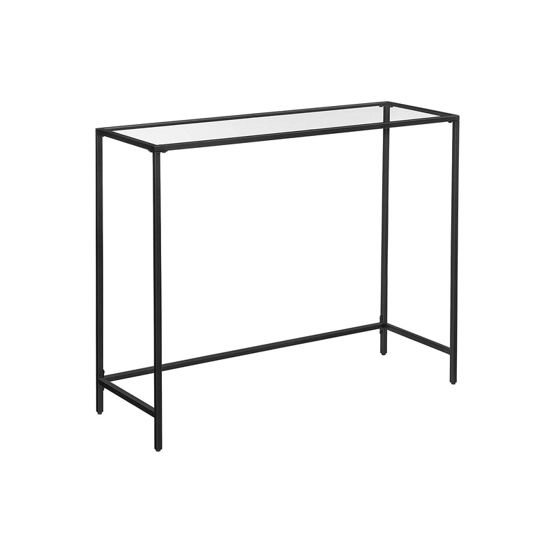 Konsolbord med glasplade og sort ramme - Konsolbord -