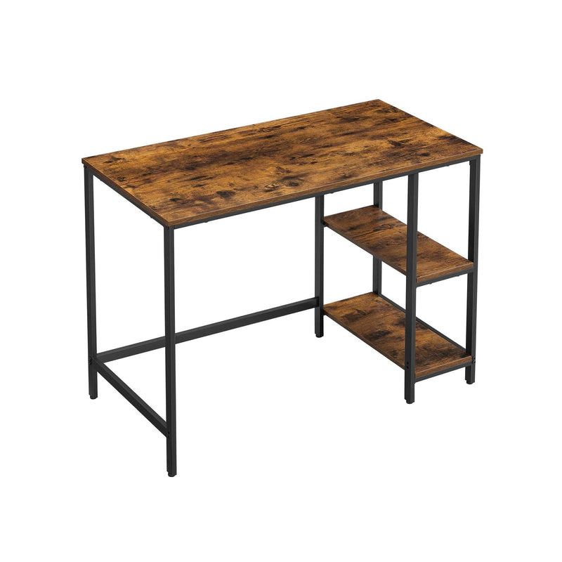 Skrivebord i rustikt design m. hylder (lille model) - Skrivebord -