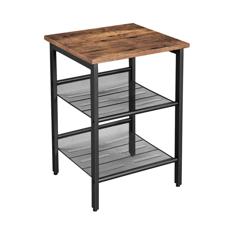 Natbord/sidebord i industrielt design m. 2 hylder - Natbord -