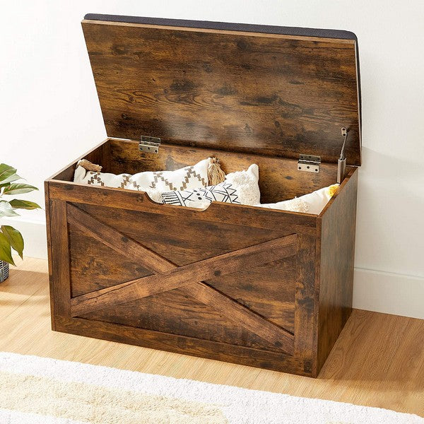 Siddebænk med opbevaring i vintage design - skoreol -