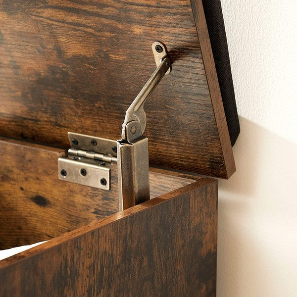 Siddebænk med opbevaring i vintage design - skoreol -