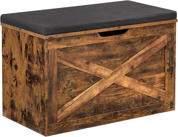 Siddebænk med opbevaring i vintage design - skoreol -