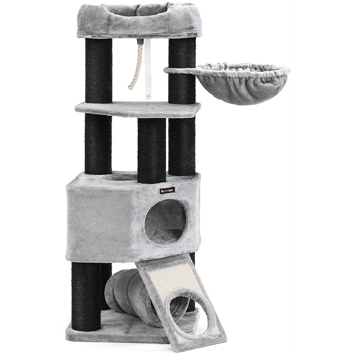 Kradsetræet Ragdoll Luxury Cat Condo m. hængekøje 141 cm - Grå & Sort - Kradsetræ -