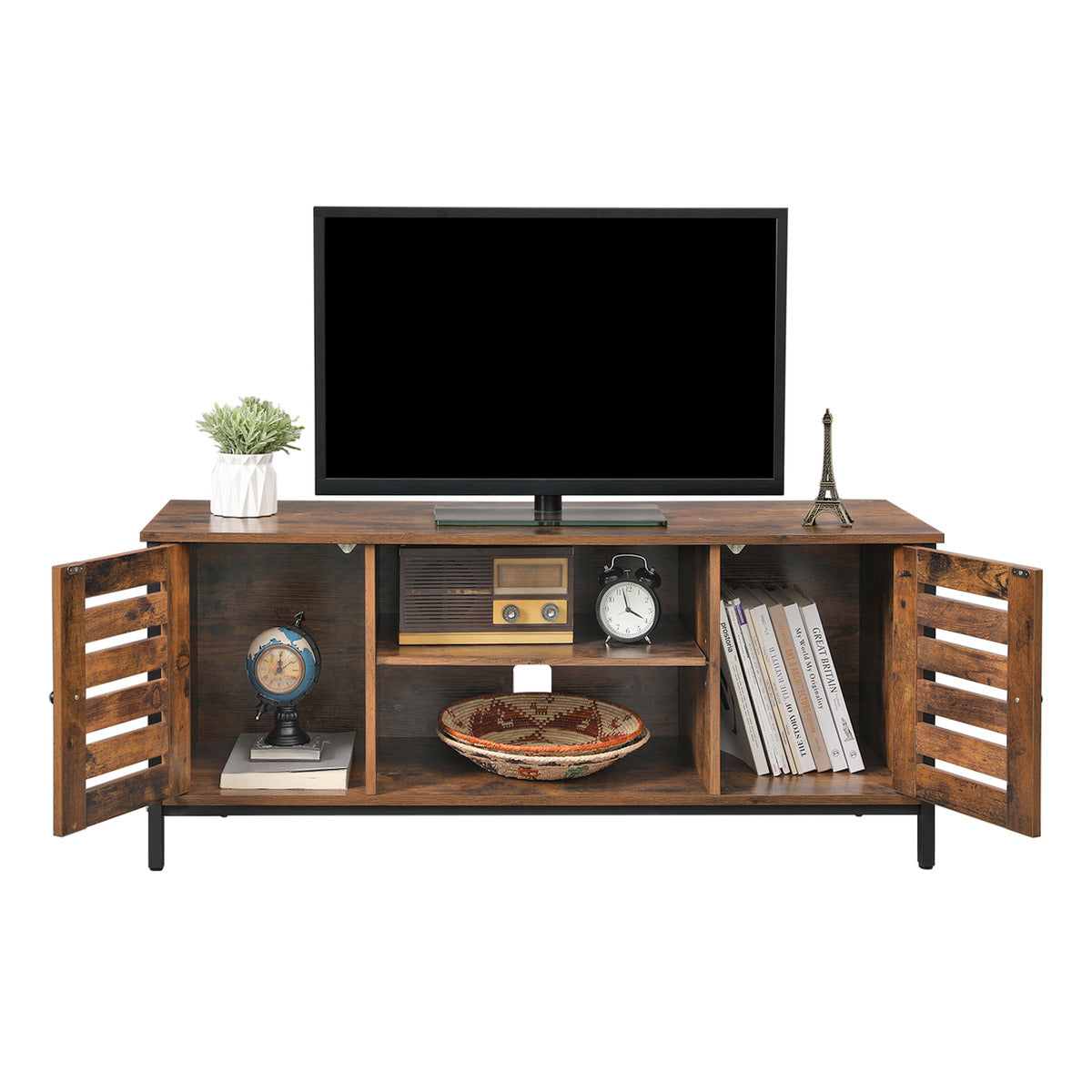 Elegant TV-bord med lameldøre - TV Bord -