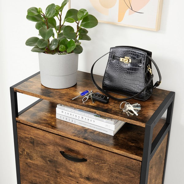Skoskab med tre hylder i vintage design - skoreol -