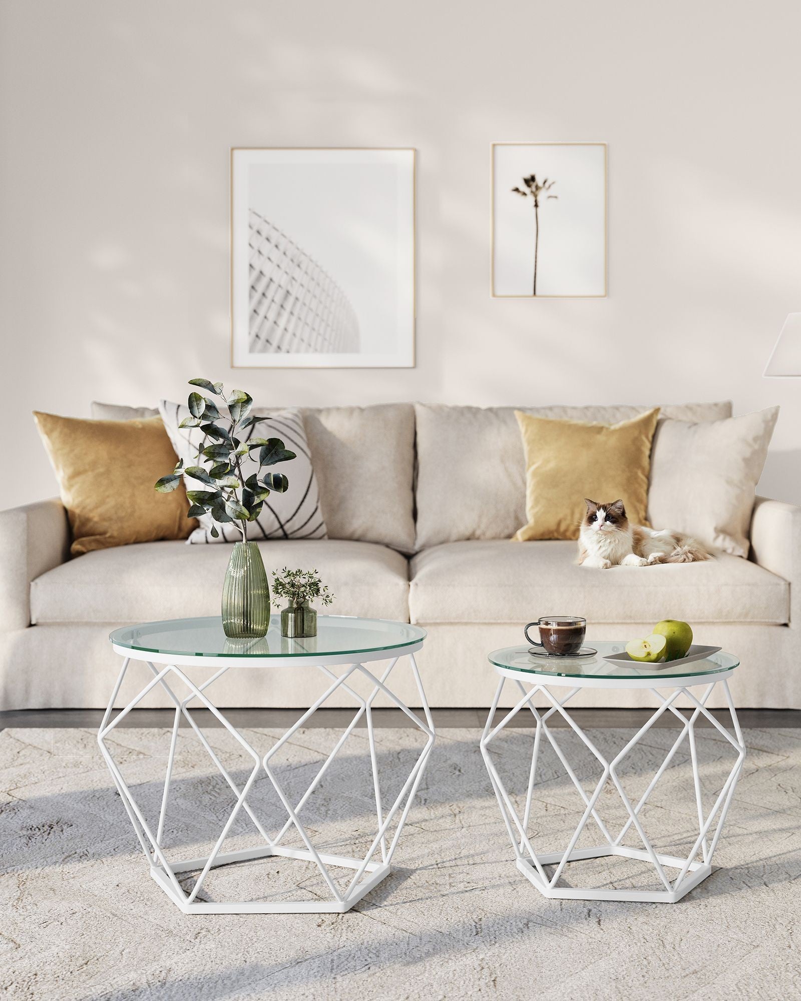Sofaborde sæt - 2 stk i Moderne design - Coffeetable -