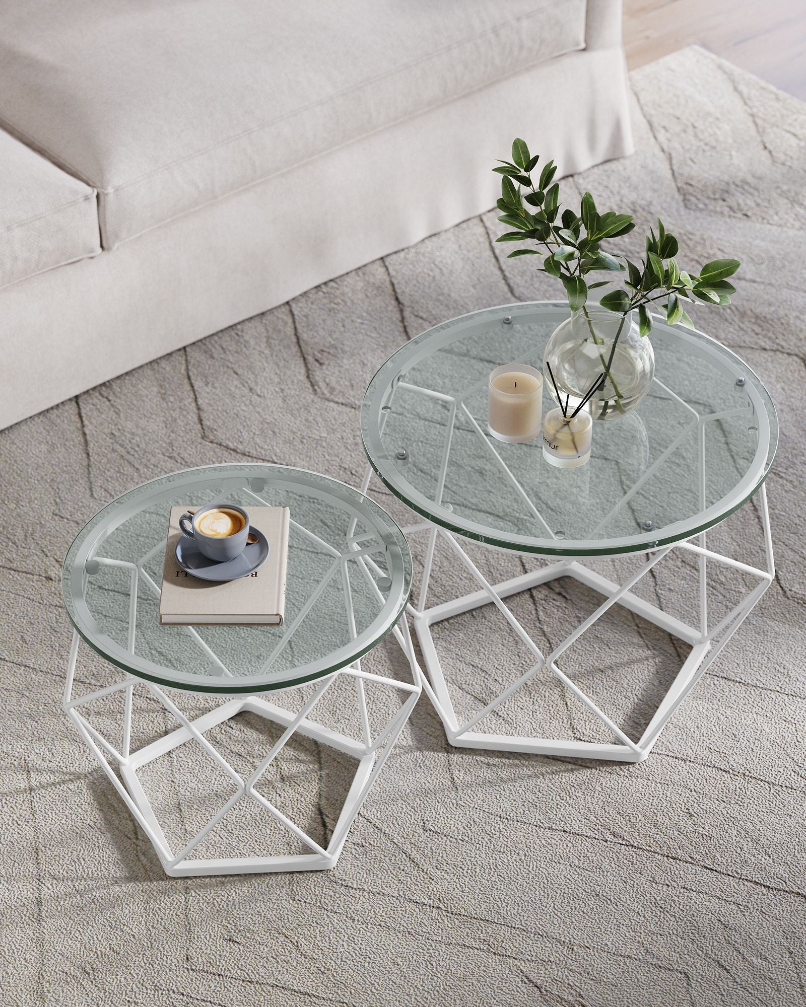 Sofaborde sæt - 2 stk i Moderne design - Coffeetable -