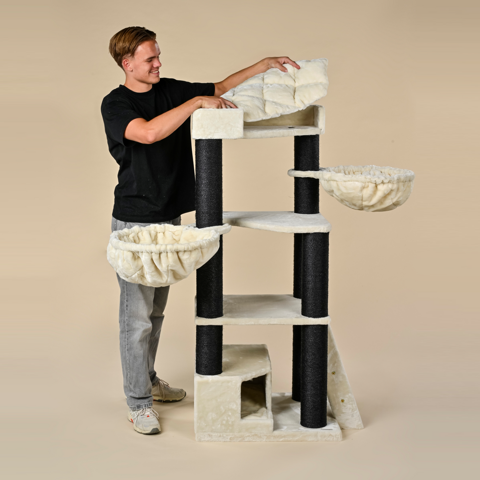 Kradsetræet Corner Coon (Beige & Sort)